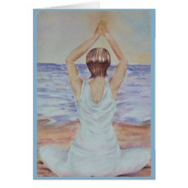 YOGA VID BEACH HÄLSNINGSKORT