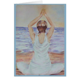 YOGA VID BEACH HÄLSNINGSKORT