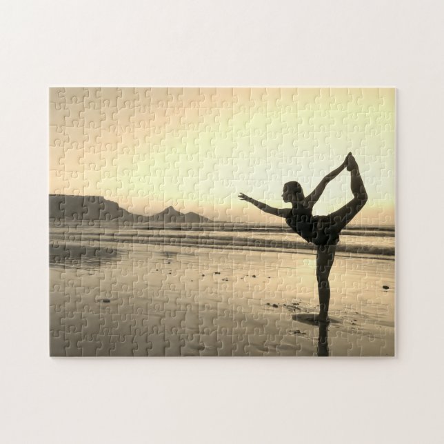YOGA VID BEACH-Pussen Pussel (Horisontell)