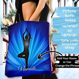 Yoga vid Blue Burst - Lägg till Namn eller Din tex Tygkasse