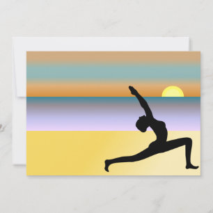 Yoga vid inbjudan till Beach-Anpassningsbarna