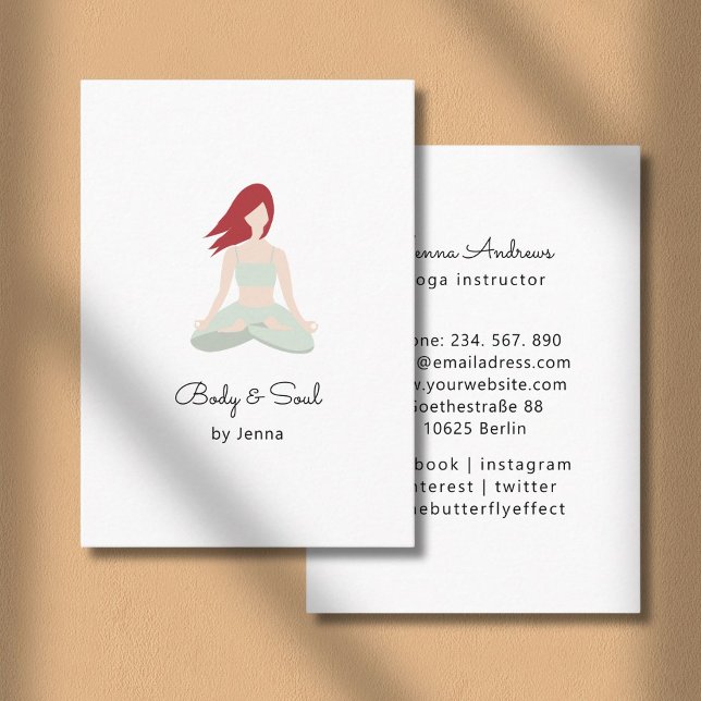 Yoga-visitenkort Visitkort (Yoga Reiki Wellness Meditation Business Card)