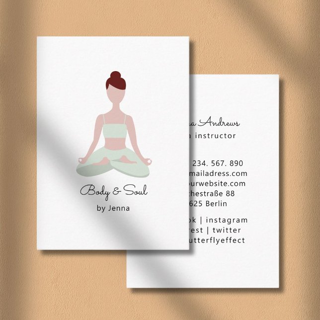 Yoga visitkort Visitenkarte (Yoga Reiki Wellness Meditation Business Card)