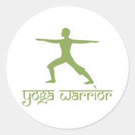 Yoga Warrior Pose Runt Klistermärke