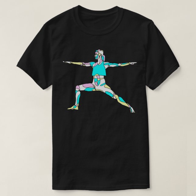 Yoga Warrior Pose T Shirt (Design framsida)