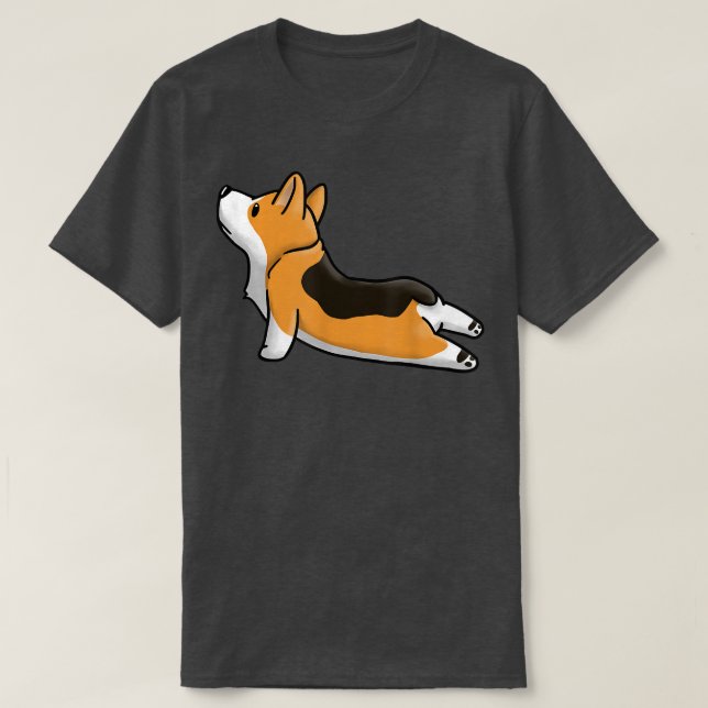 Yoga Welsh Corgi Pembroke Hund 1871 T Shirt (Design framsida)