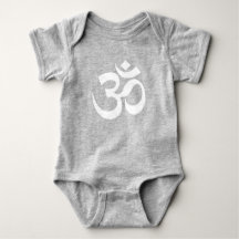 Yoga white Om Hindu Buddhist Symbol