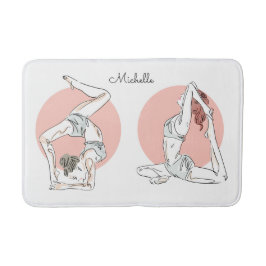 Yoga Woman-badmattor med eget namn Badrumsmatta