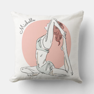 Yoga Woman, eget namn dekorativ kudde
