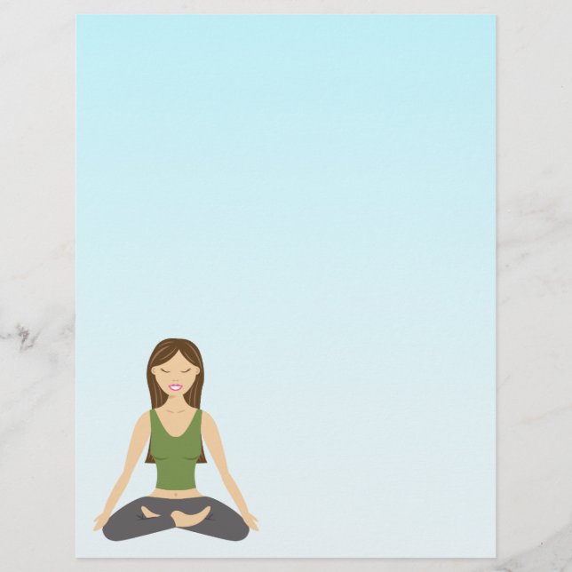 Yoga Woman in Lotus Pose (Framsida)