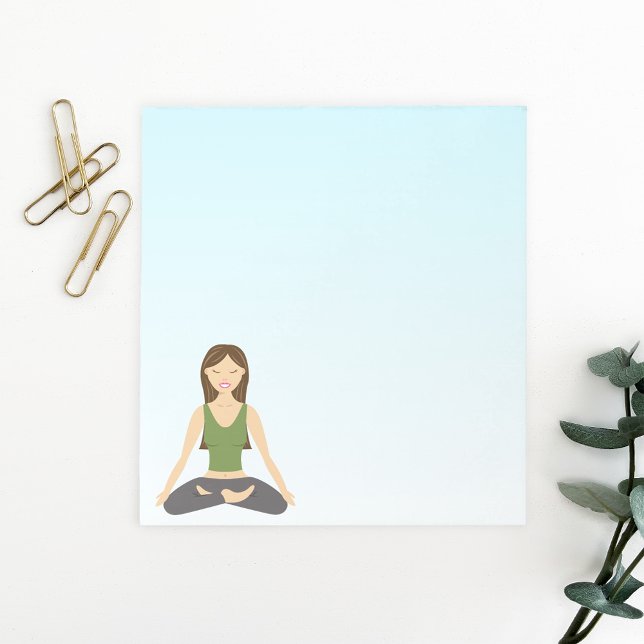 Yoga Woman in Lotus Pose Anteckningsblock (Skapare uppladdad)