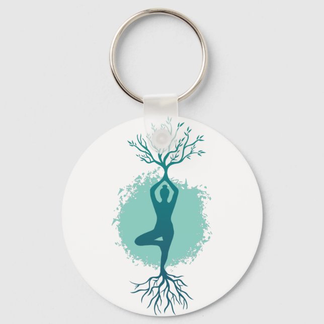Yoga Woman Nyckelring (Framsida)