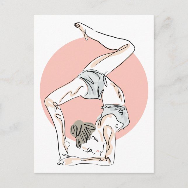 Yoga Woman-vykort Vykort (Framsida)