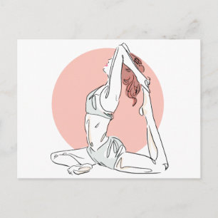 Yoga Woman-vykort Vykort
