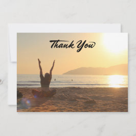 Yoga Women on Sunset Background - tackkort Tack Kort