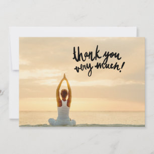 Yoga Women on Sunset Background - tackkort Tack Kort