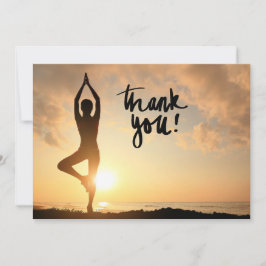 Yoga Women on Sunset Background - tackkort Tack Kort
