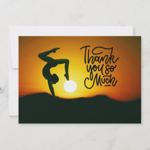 Yoga Women on Sunset Background - tackkort Tack Kort