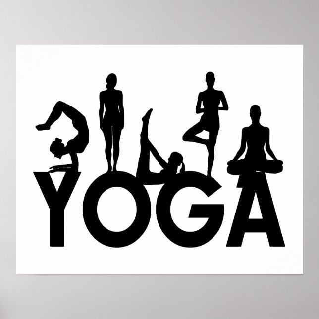 Yoga Women Silhouettes Poster (Framsidan)