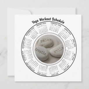 Yoga Workout Calendar Band Slmile Julkort