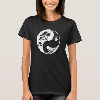 Yoga Yin Yang Bonsai Tree Of Life Kaizen Japanese  T Shirt