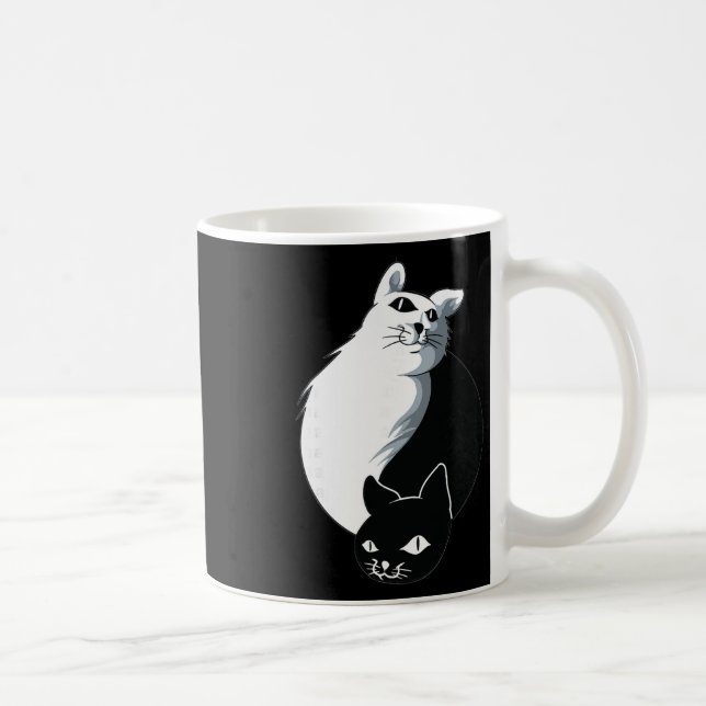 Yoga Ying Yang Katt  Kaffemugg (Höger)