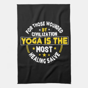 Yoga - Yoga Är Den Mest Läknings Salva Kökshandduk