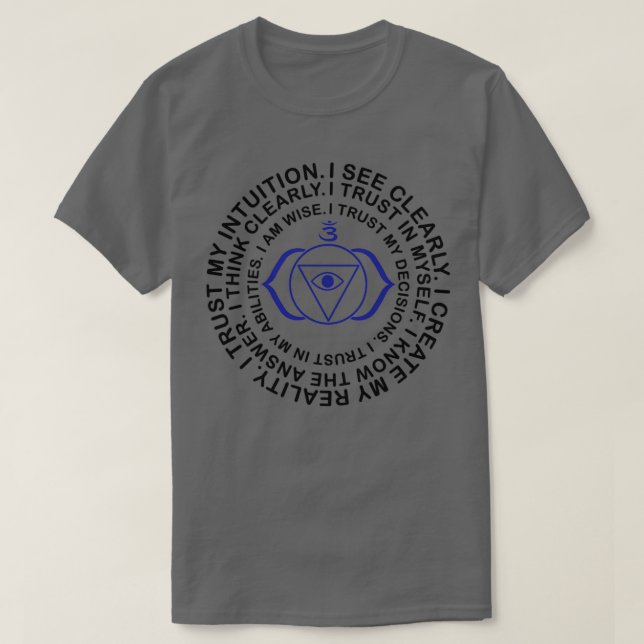 Yoga Yogi Tredje Öga Ajna Chakra Födelsedagsjul T Shirt (Design framsida)