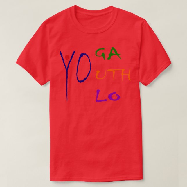 Yoga Youth Yolo Yoga T sirt Shirt (Design framsida)