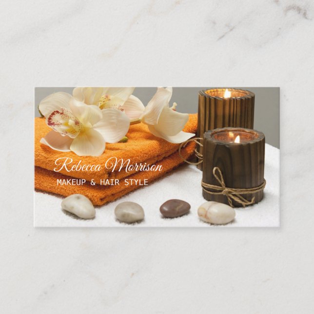 Yoga Zen Aromaterapi Skincare SPA Massage- behandl Visitkort (Framsida)