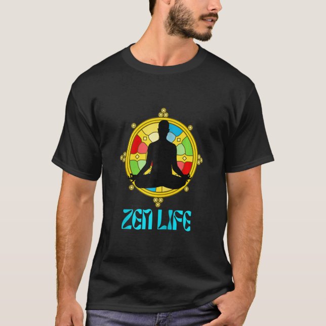 Yoga Zen Life Yoga Ideas Namaste T Shirt (Framsida)