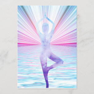 Yoga Zen Livets Träd Meditation Inbjudningar