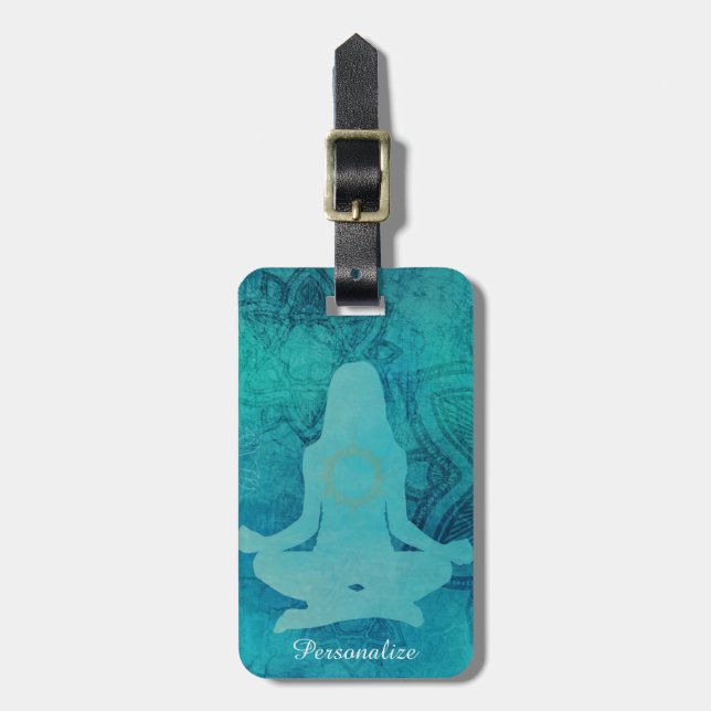 Yoga & Zen Meditation Personalize Bagagebricka (Vertikal Framsida)
