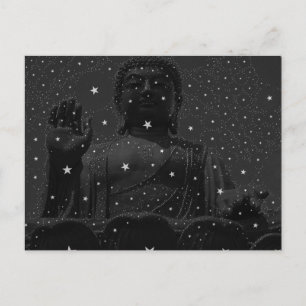 Yoga zen stjärnor buddhist buddhism Praying Buddha Vykort