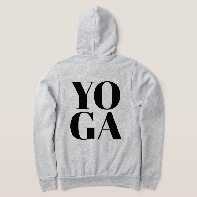 YOGA zipper hoodie för kvinnor T Shirt (Laydown Baksida)