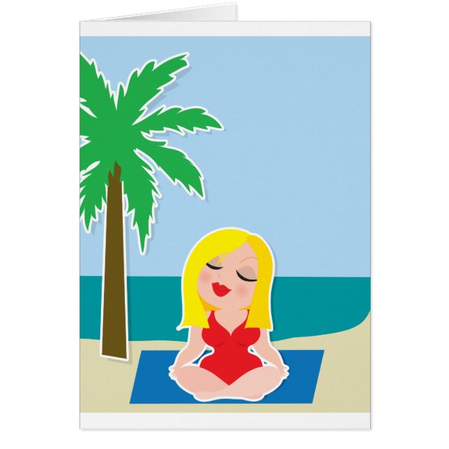 Yogabakgrund Hälsningskort (Framsidan)