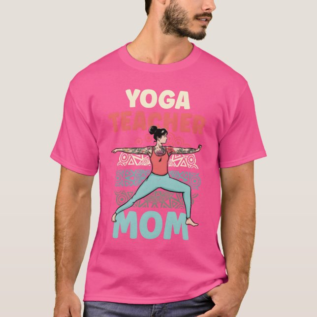 Yogaeacher Mamma Mamma Mor Hobby-flicka T Shirt (Framsida)