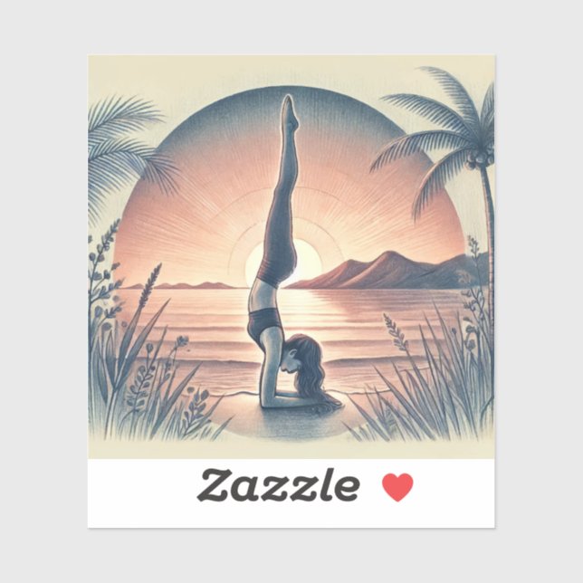 Yogaflicka Klistermärken (Ark)