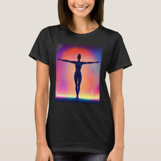 Yogaflicka Kvinna Solhälsning Meditation Chakra  T Shirt