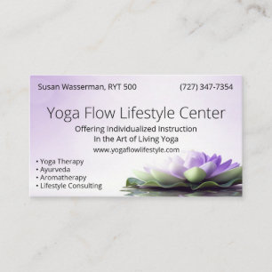 Yogaflödeslivsstilen centrerar visitkort