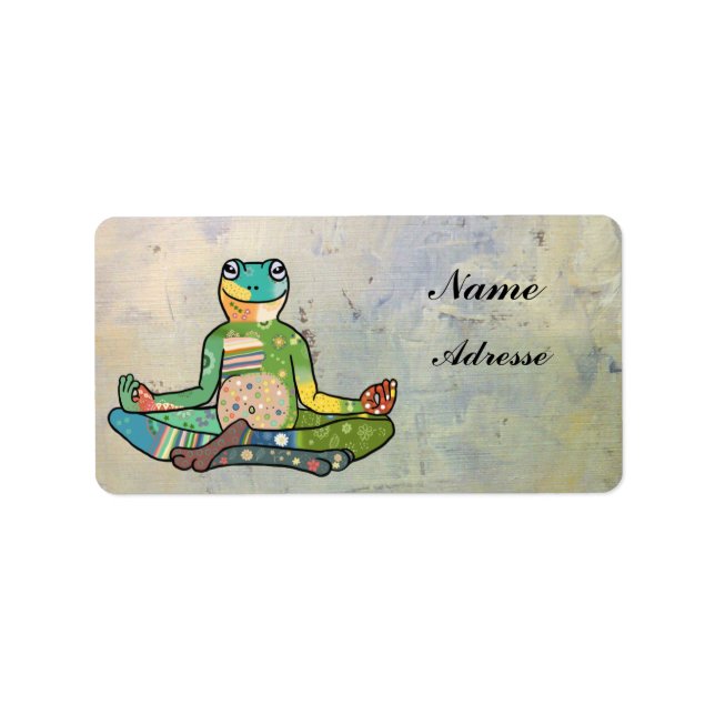 yogafrosch adressetikett (Framsidan)