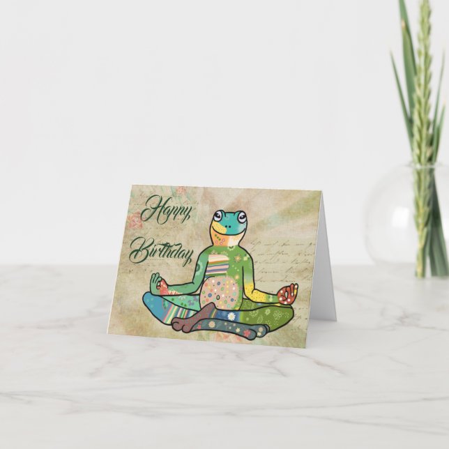 Yogafrosch Kort (Framsida)