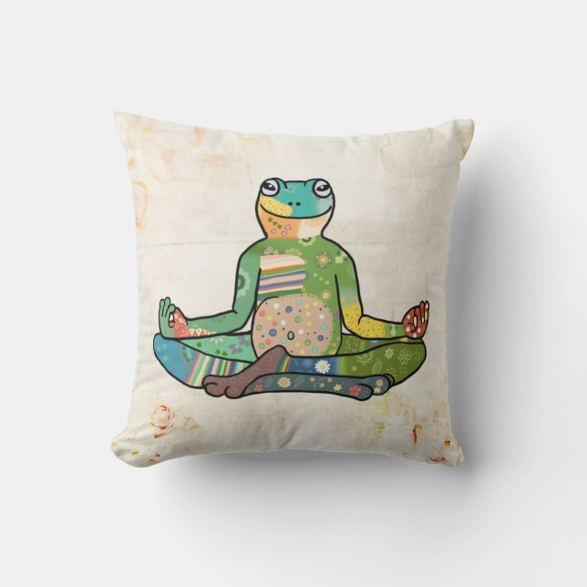 yogafrosch   kudde (Framsida)