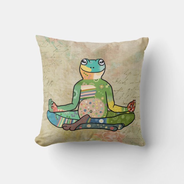 Yogafrosch Kudde (Framsida)