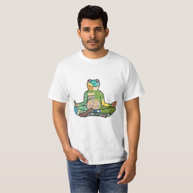 Yogafrosch T Shirt (Hel framsida)