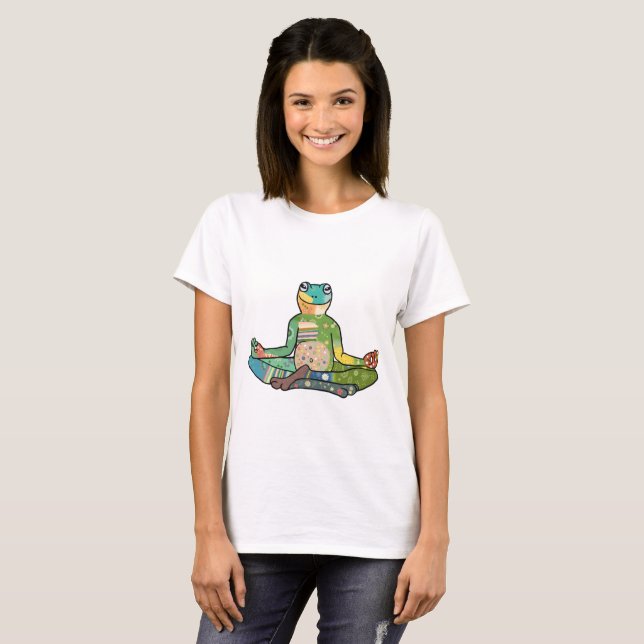 yogafrosch t shirt (Hel framsida)