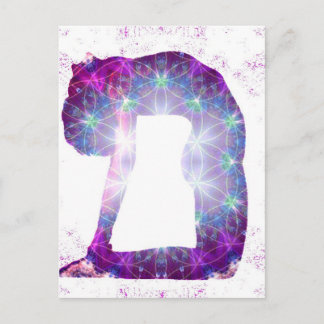 Yogagudinnan poserar serie vykort