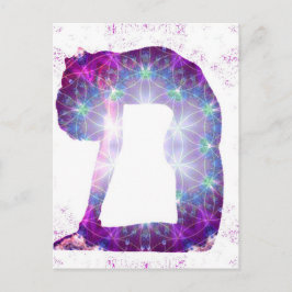 Yogagudinnan poserar serie vykort