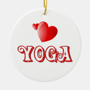 Yogahjärtor Julgransprydnad Keramik