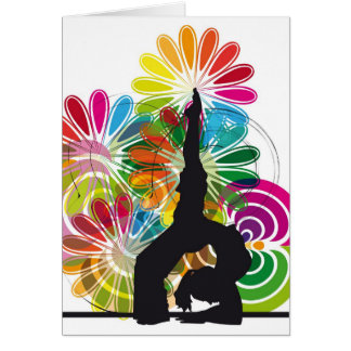 Yogaillustration Hälsningskort